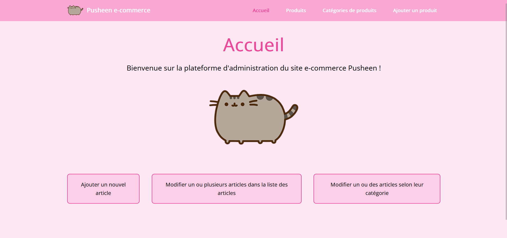 Page d'accueil